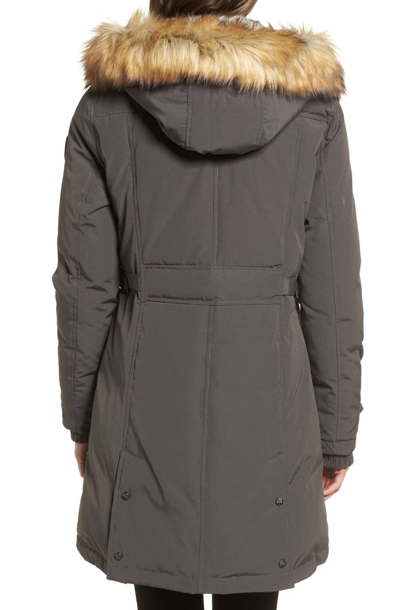 Vince Camuto Faux Fur Trim Down & Feather Fill Parka, Alternate, color,