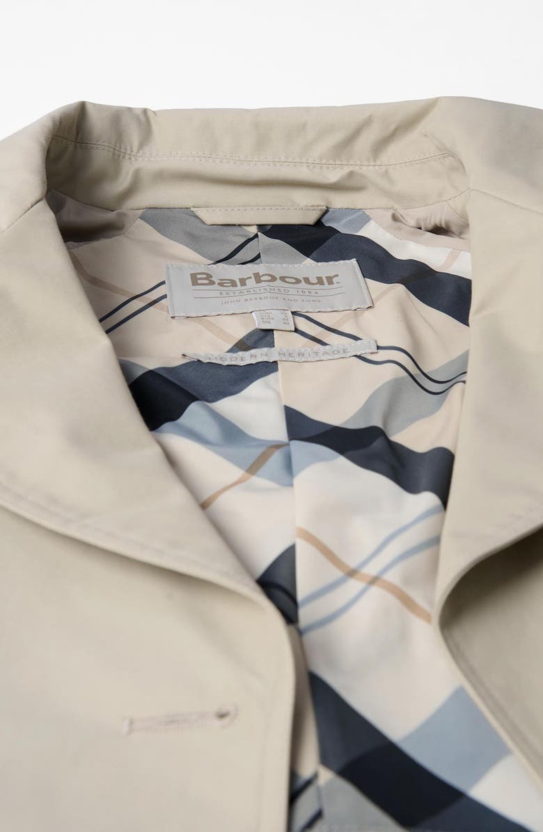 Barbour Maisy Showerproof Double Breasted Jacket, Alternate, color, Light Sand Safari Ta