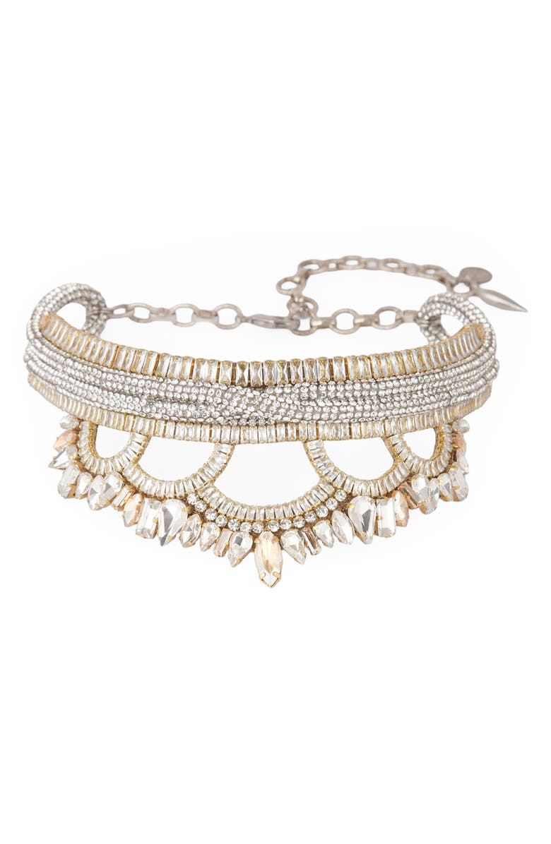 Deepa Gurnani Derinda Crystal Choker Necklace, Alternate, color,