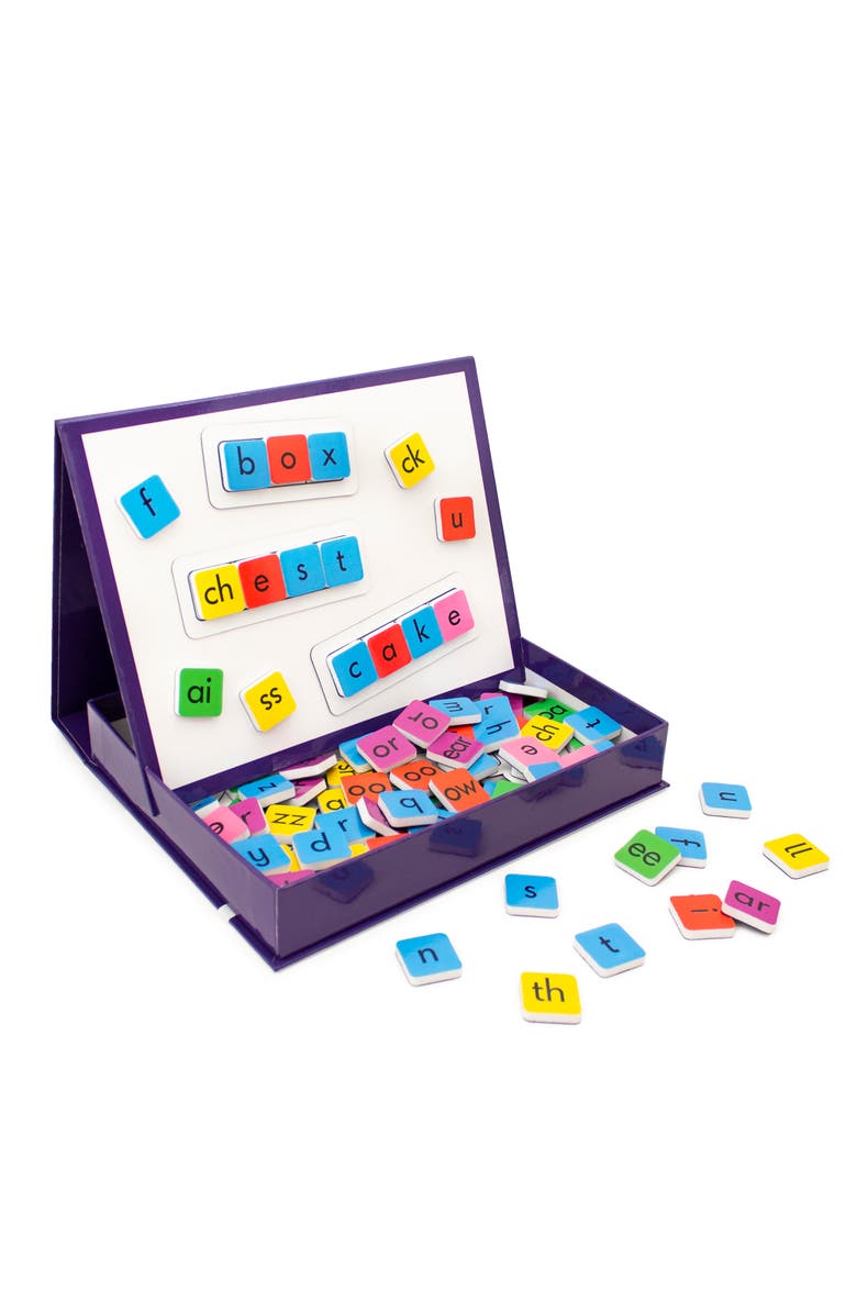 Junior Learning Rainbow Phonics Tiles With Builtin Magnetic Board, Main, color, Multicolored