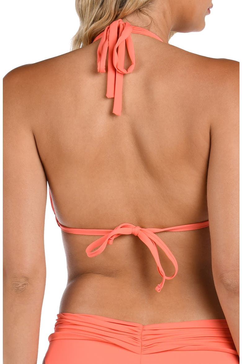 Island Goddess Halter Bikini Top, Alternate, color, SUNSET