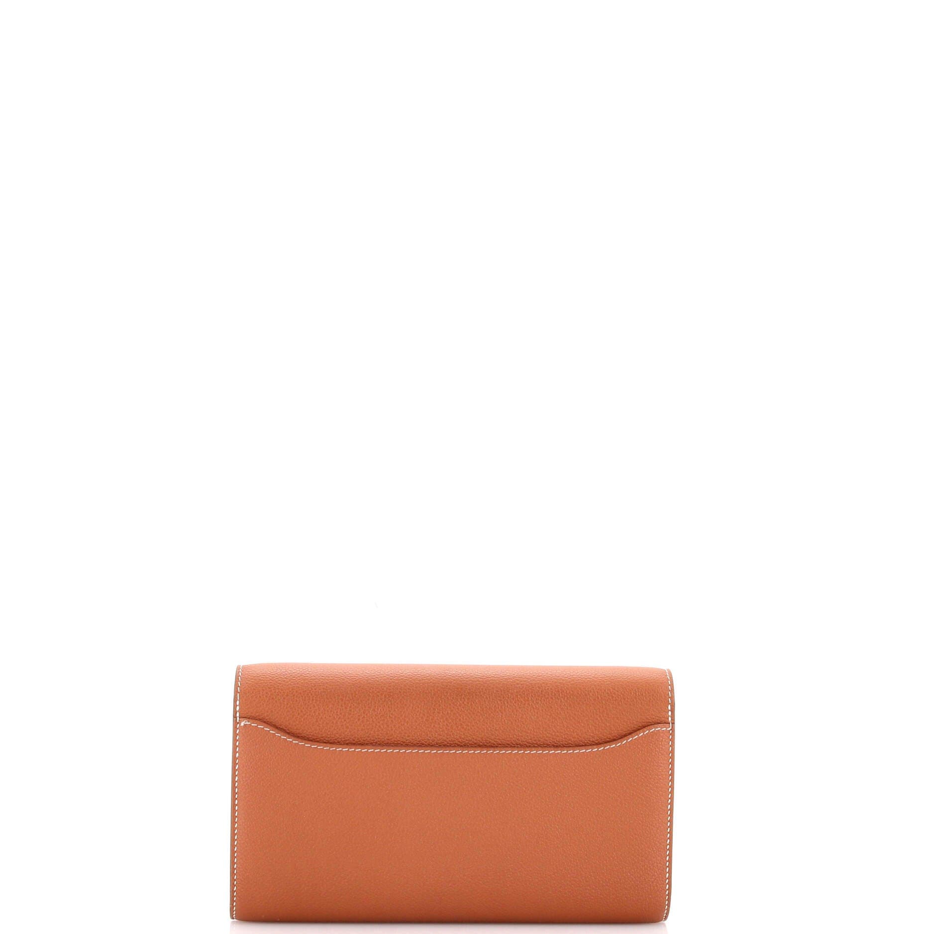 Pre-Owned Hermes Constance To Go Wallet Evercolor, Alternate, color, Gold