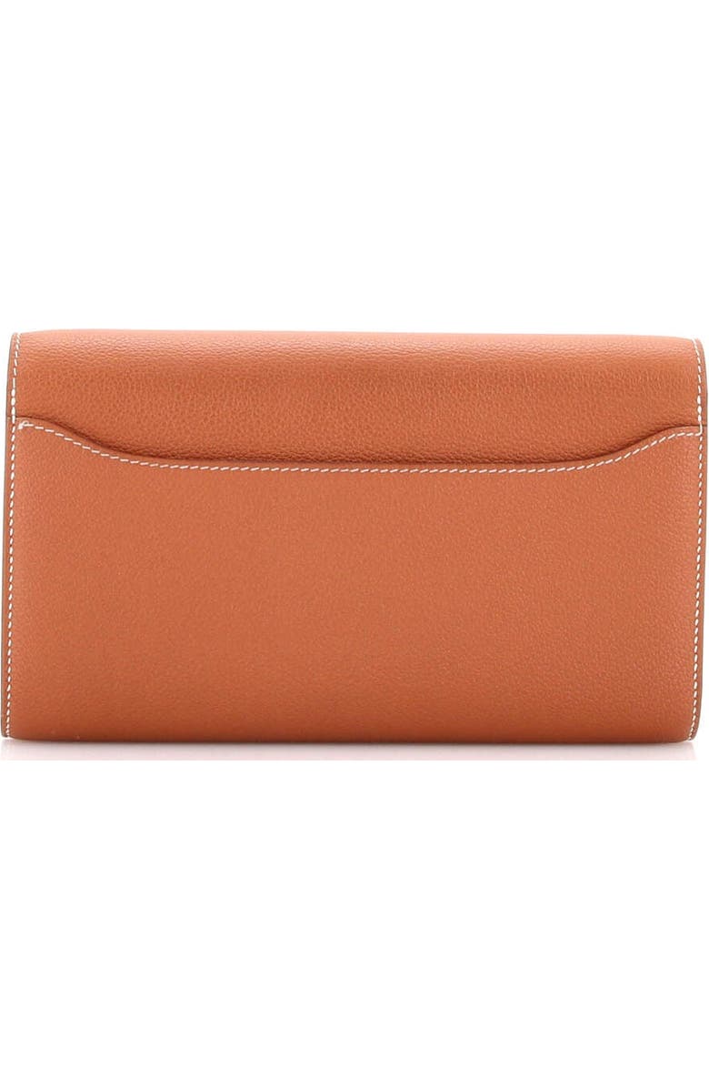 Pre-Owned Hermes Constance To Go Wallet Evercolor, Alternate, color, Gold