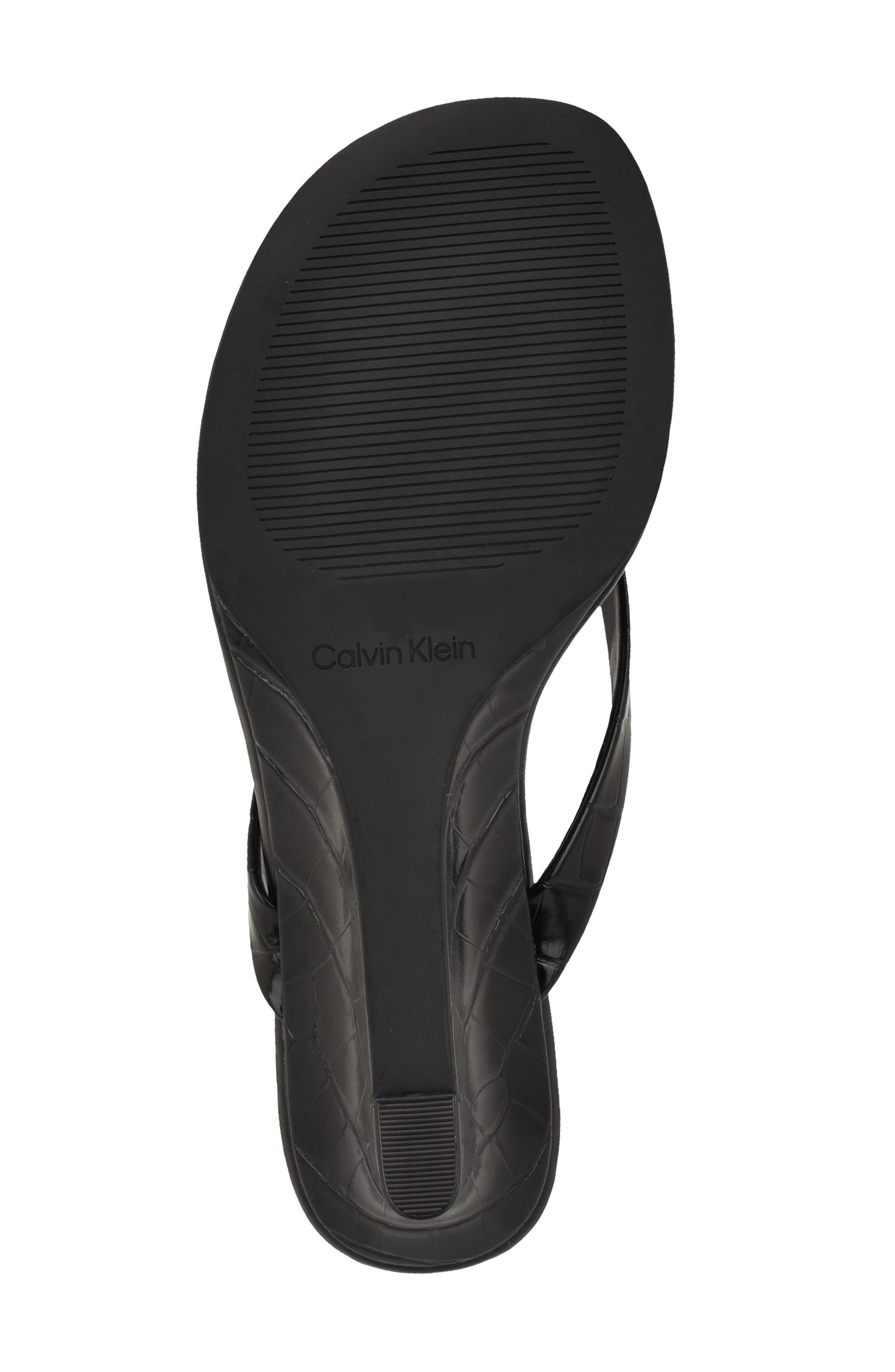 Calvin Klein Maggy Wedge Slide Sandal, Alternate, color, Black