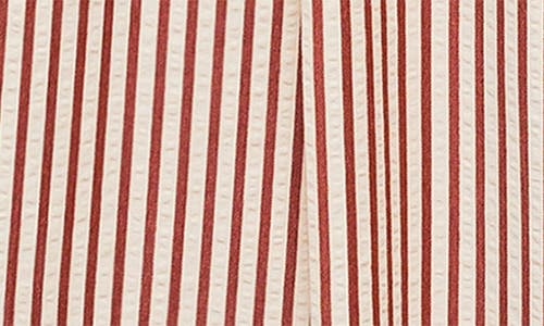 Mango Pleated Stripe Straight Leg Pants In Multi