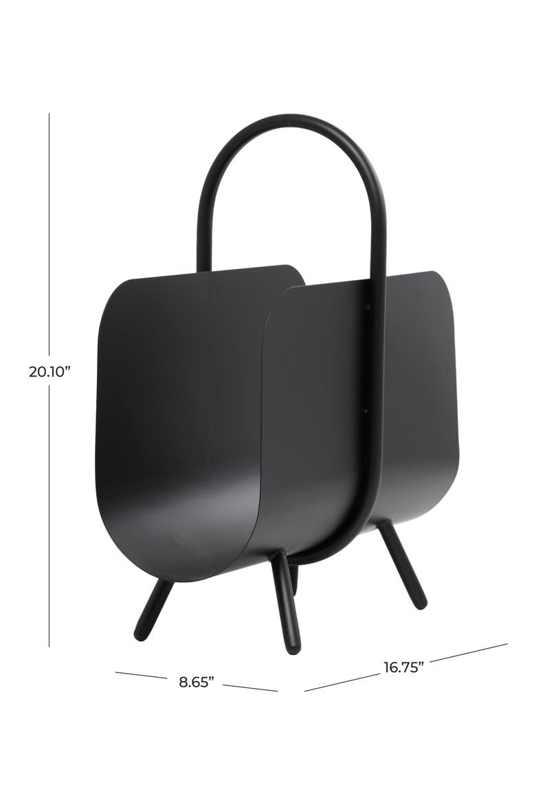 The Novogratz Iron Magazine Holder, Alternate, color, BLACK