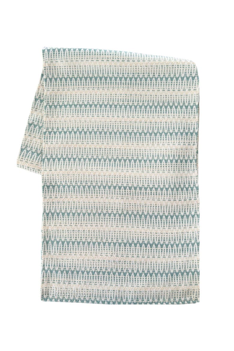 Summer Twist Indoor Outdoor Table Runner, Main, color, Aqua Blue