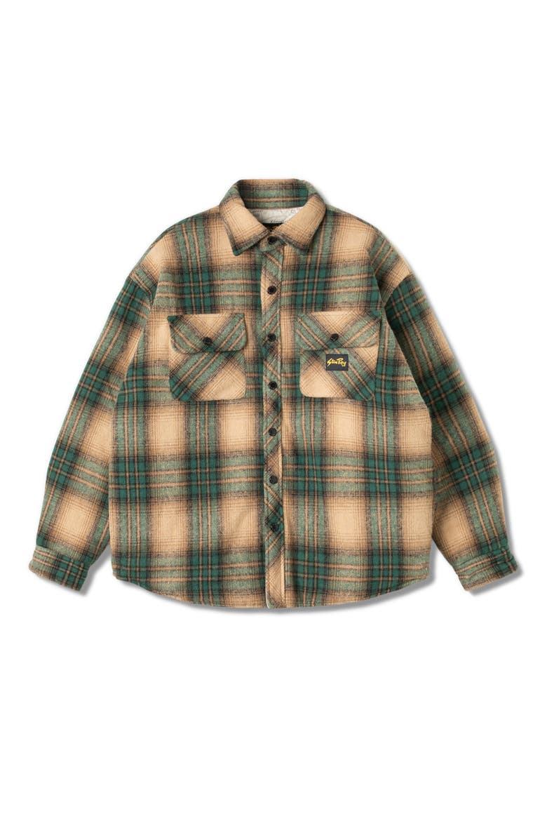 Plaid Overshirt, Alternate, color, OLIVE PLAID
