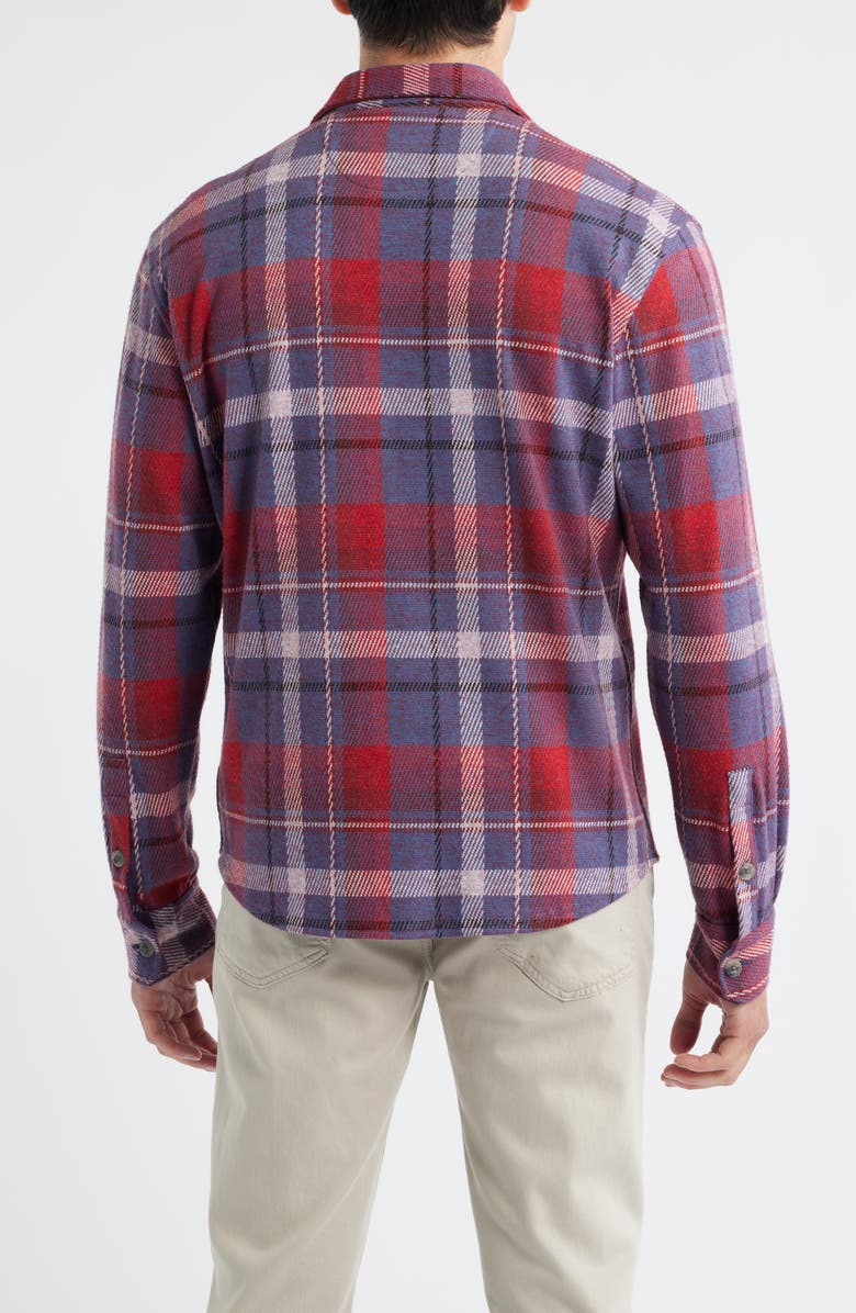 johnnie-O Gustaf Plaid Flannel Button-Up Shirt, Alternate, color, Malibu Red