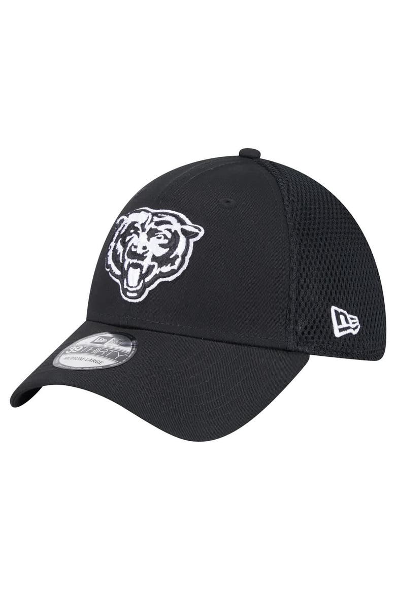 Men's New Era Black Chicago Bears Main Neo 39THIRTY Flex Hat, Main, color, Black