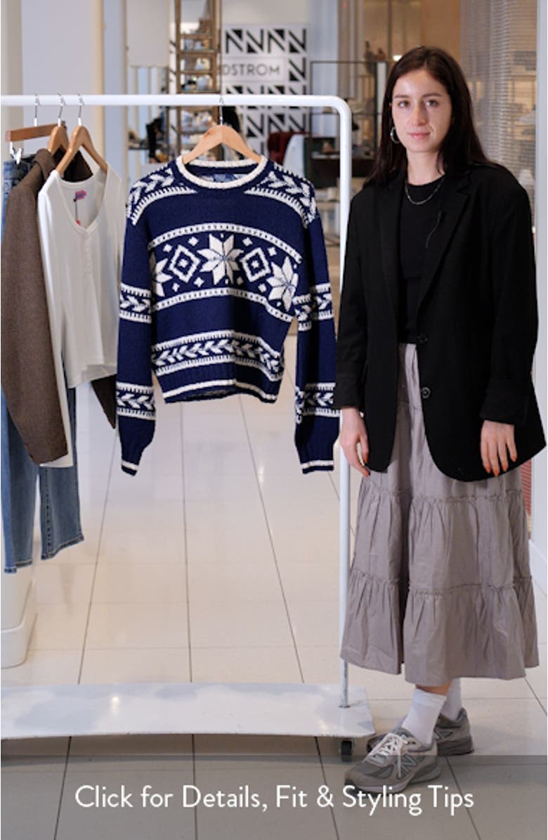 Snowflake Crewneck Sweater, sales video thumbnail