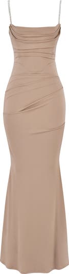 Milena Jersey Corset Maxi Dress