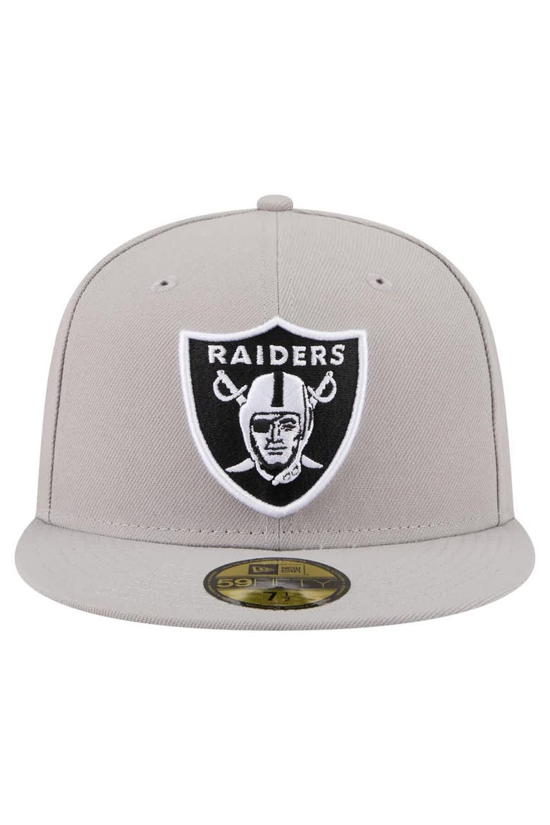 Men's New Era Gray Las Vegas Raiders 59FIFTY Fitted Hat, Alternate, color, Gray
