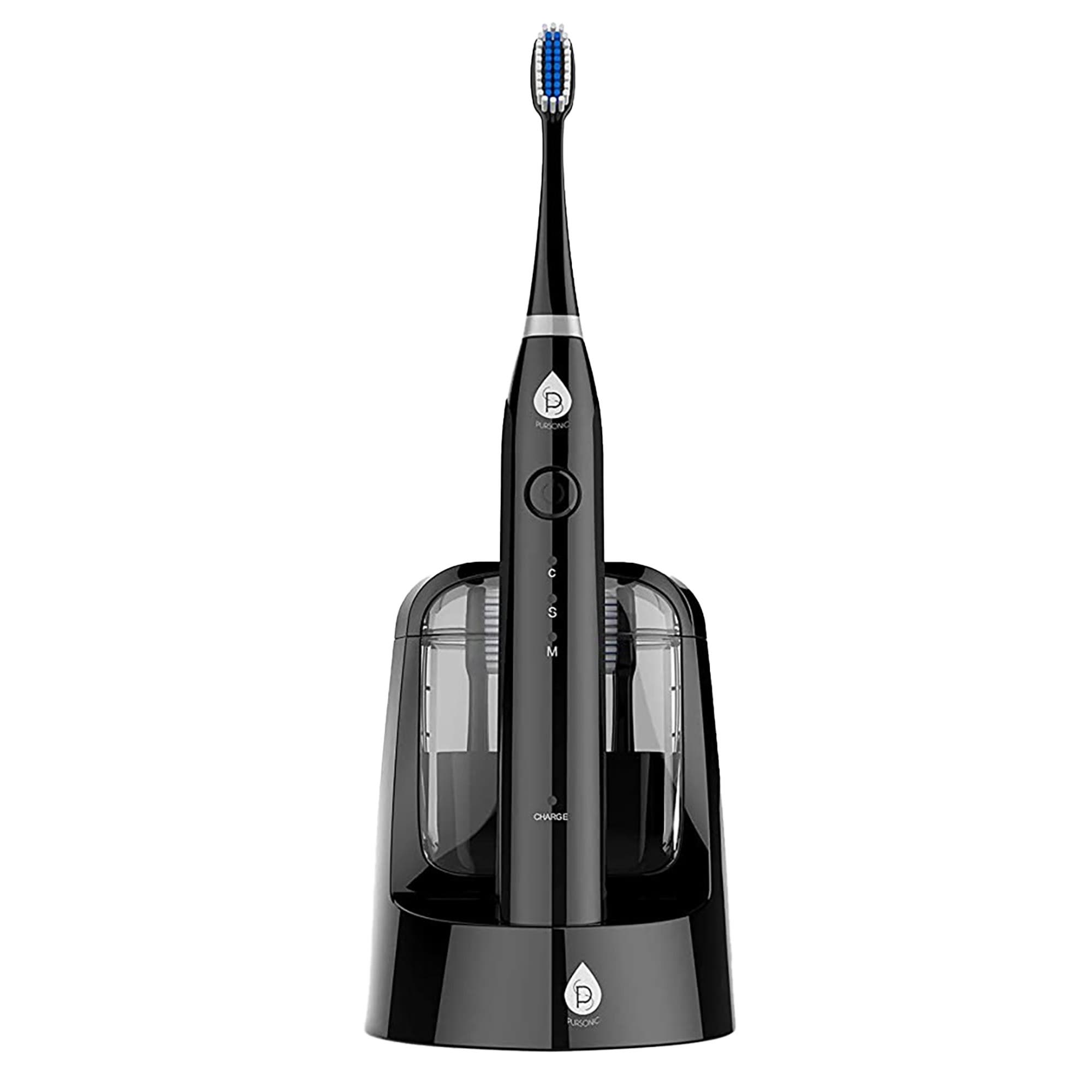 Pursonic Electric Smart Series Rechargeable Toothbrush With Uv Sanitizing Function In Black