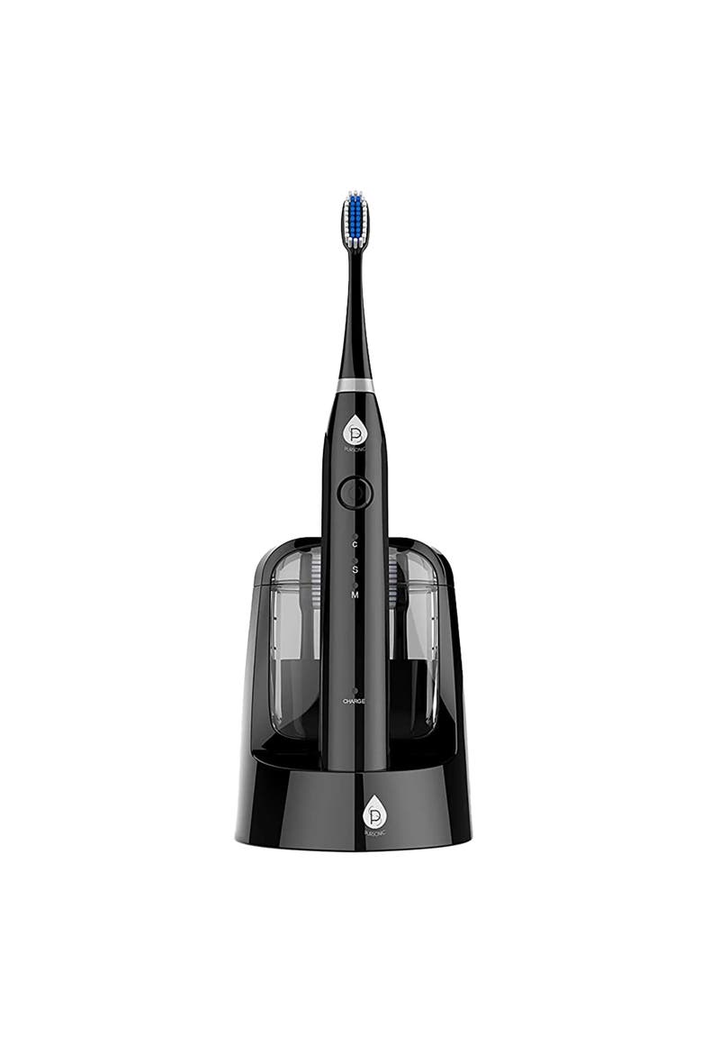 Sonic Smart Series Rechargeable Toothbrush with UV Sanitizing Function, Main, color, BLACK