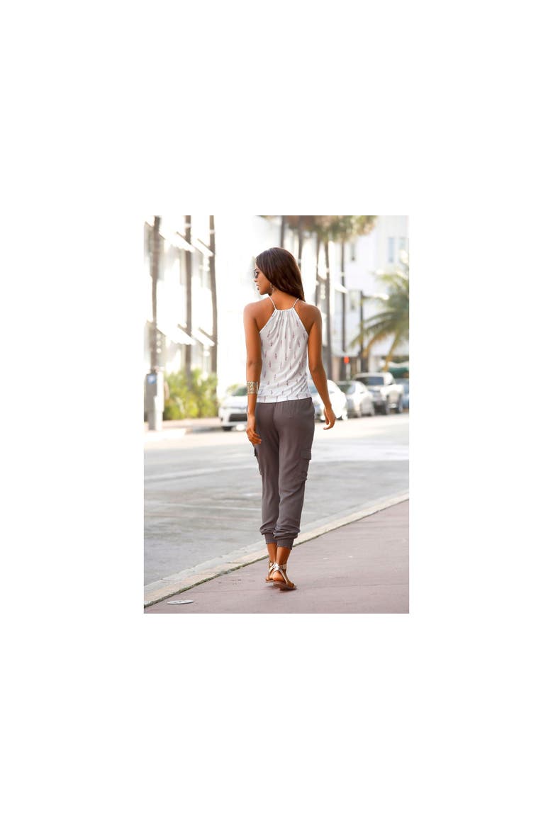 Braided Strap Print Top, Alternate, color, Cream