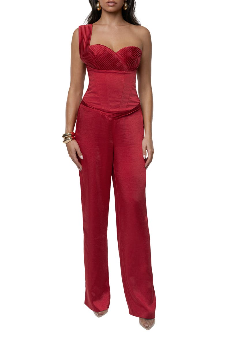 Love Song Satin Top, Alternate, color, Red