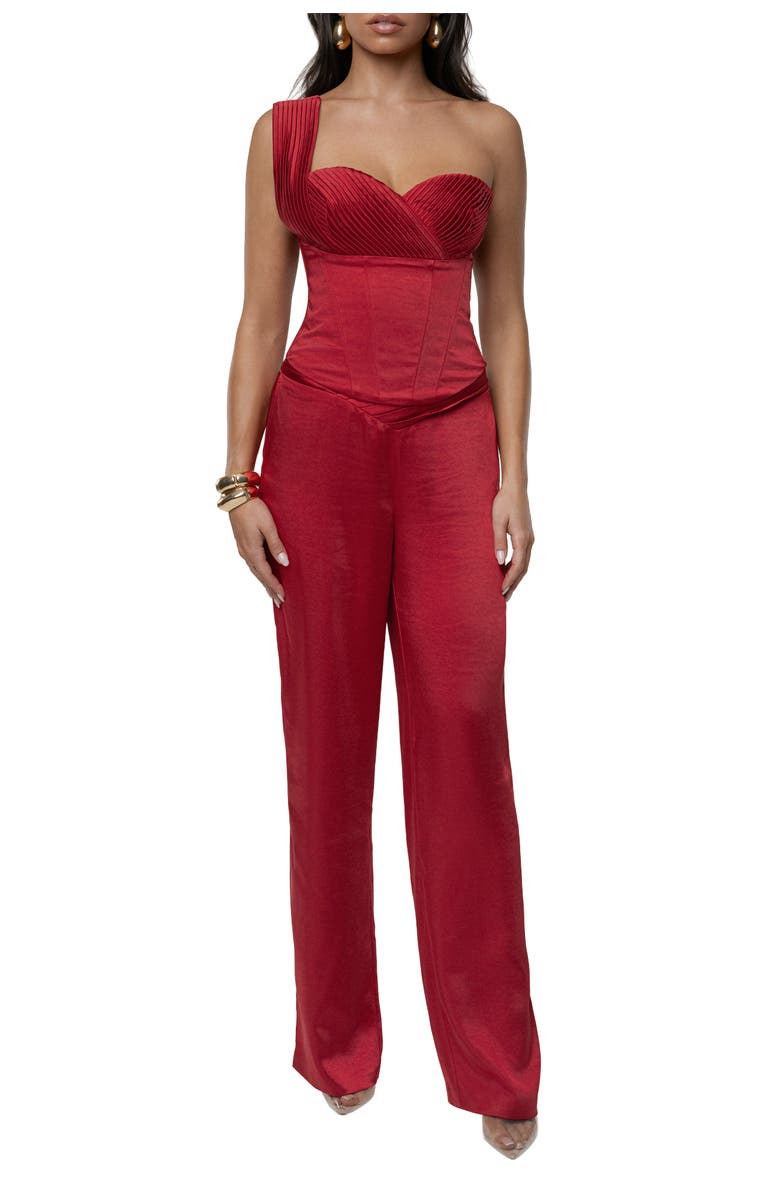 JLUXLABEL Love Song Satin Top, Alternate, color, Red