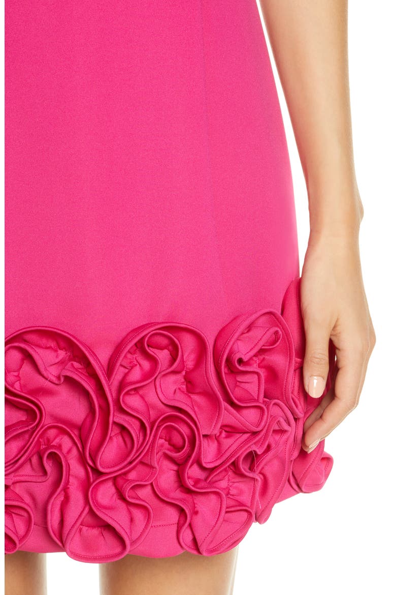 Donna Ricco Cupcake Hem Scuba Sheath Dress, Alternate, color, HOT PINK