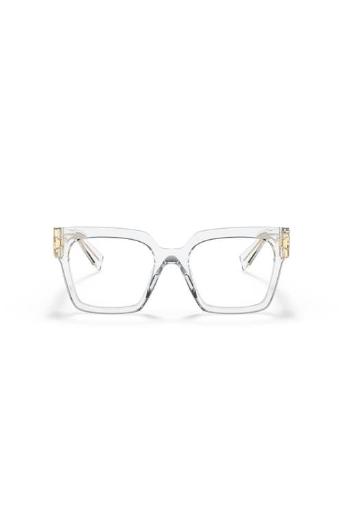 Miu Miu 52mm Square Optical Glasses In White