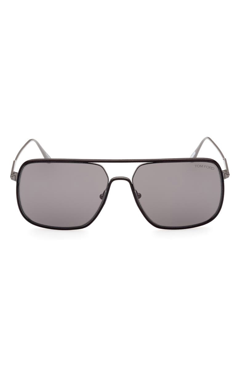 TOM FORD Cliff-02 60mm Aviator Sunglasses, Main, color, 