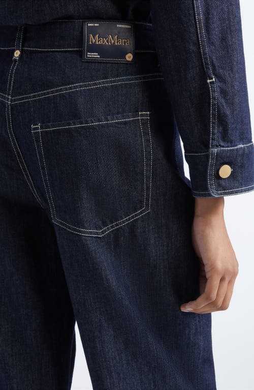 Max Mara Chiara Crop Wide Leg Jeans In Blue