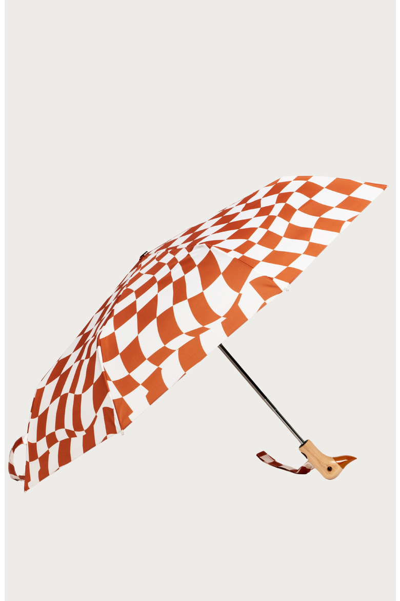 Eco-Friendly Compact Duck Umbrella, Alternate, color, Peanut Butter
