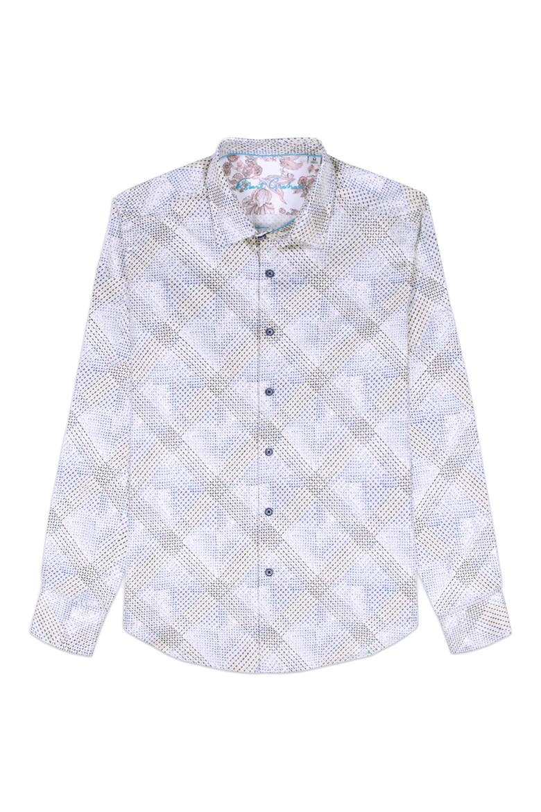 Shillibeer Stretch Cotton Button-Up Shirt, Alternate, color, BLUE MULTI
