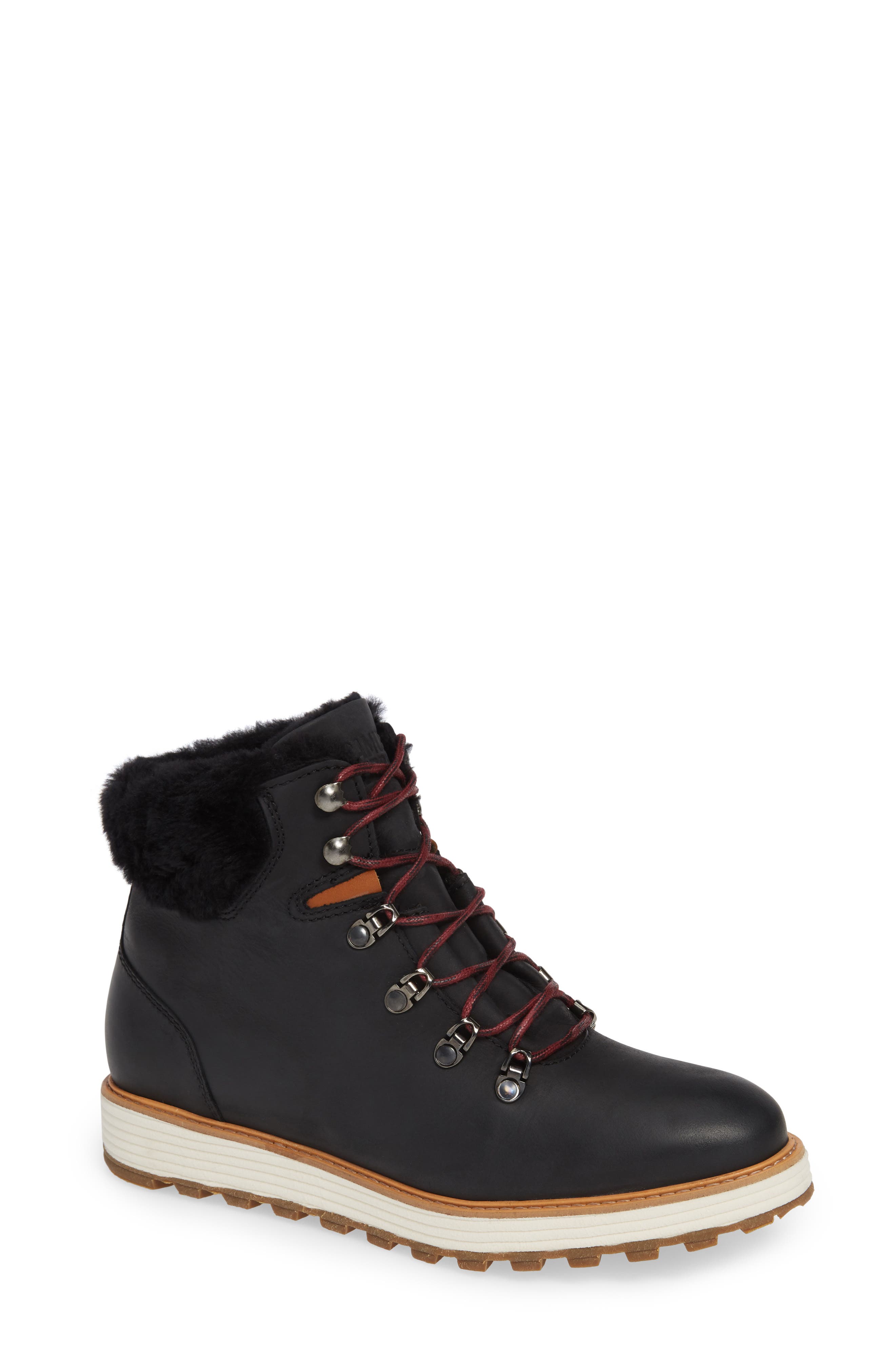 Samuel Hubbard Alpine Water Resistant Genuine Shearling Lined Boot, Main, color, 