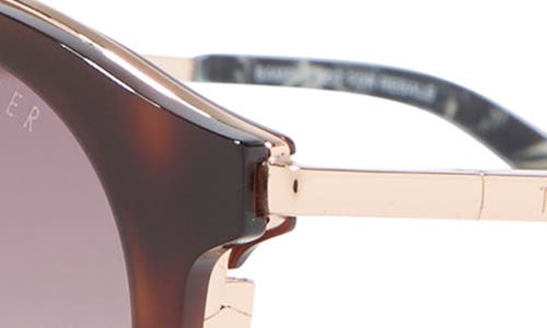 Ted Baker 51mm Round Sunglasses In Brown