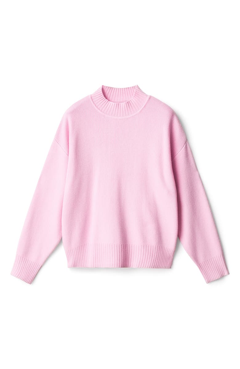MANGO Rino Mock Neck Sweater, Alternate, color, Pink