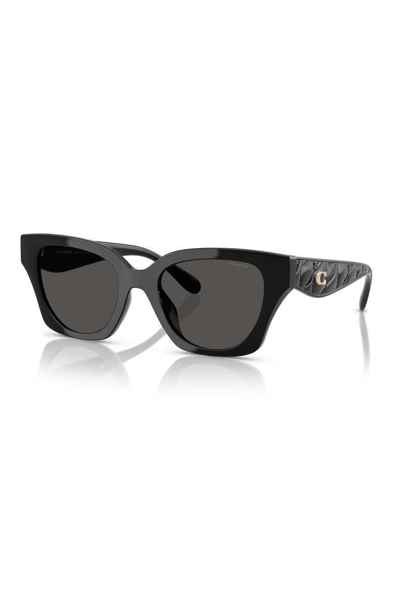 53mm Square Sunglasses, Alternate, color, BLACK / GREY SOLID
