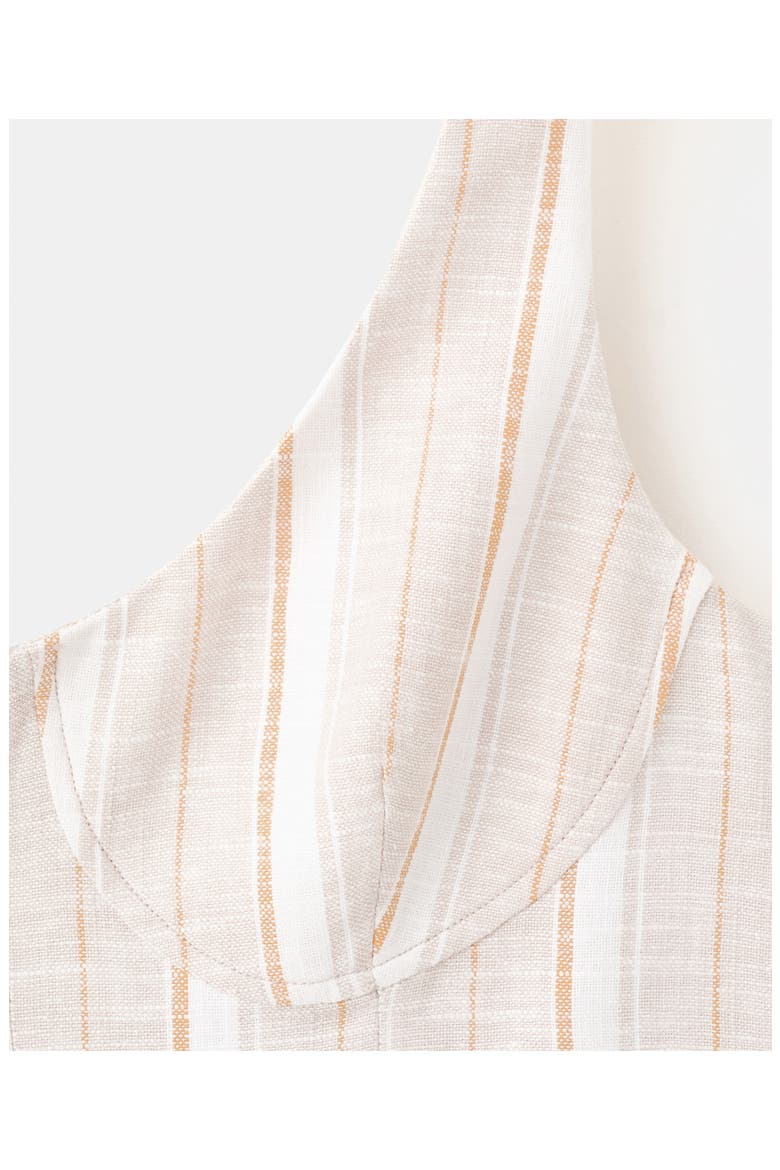 Striped Linen Blend Dress, Alternate, color, LIGHT/ PASTEL GREY