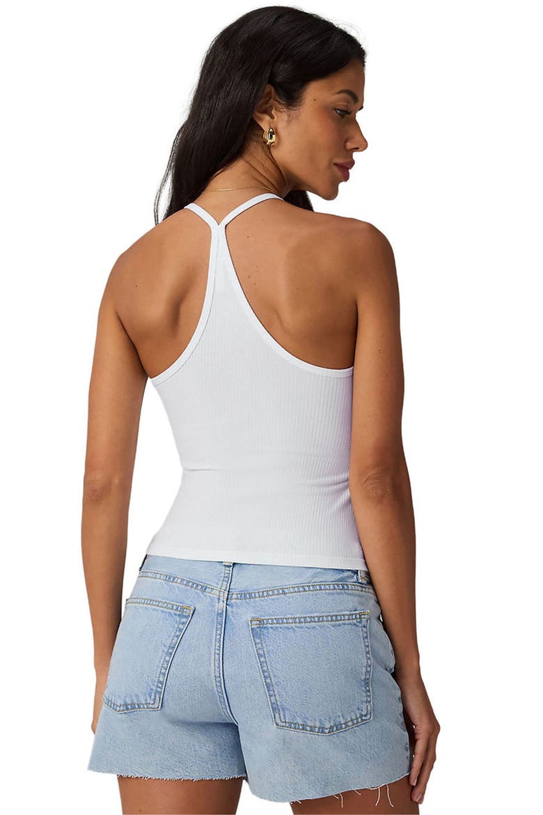Women's Modal Rib V-Neck Tank, Alternate, color, Classic White