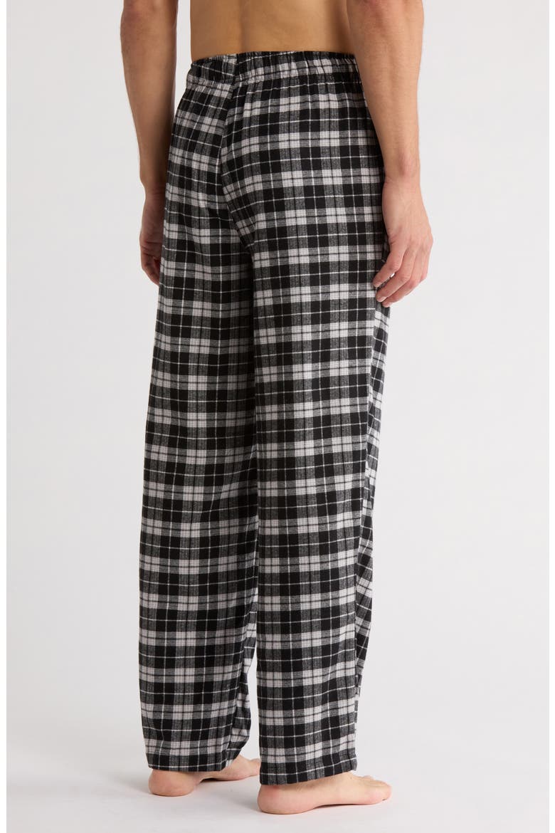 Plaid Flannel Pajama Pants, Alternate, color, BLACK DUOFOLD PLAID