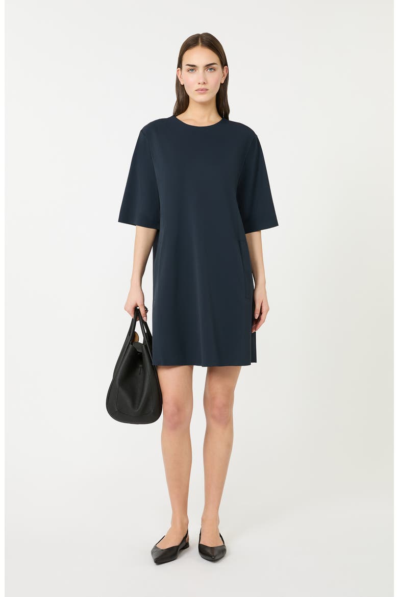 Pigna Jersey Shift Dress, Alternate, color, NAVY
