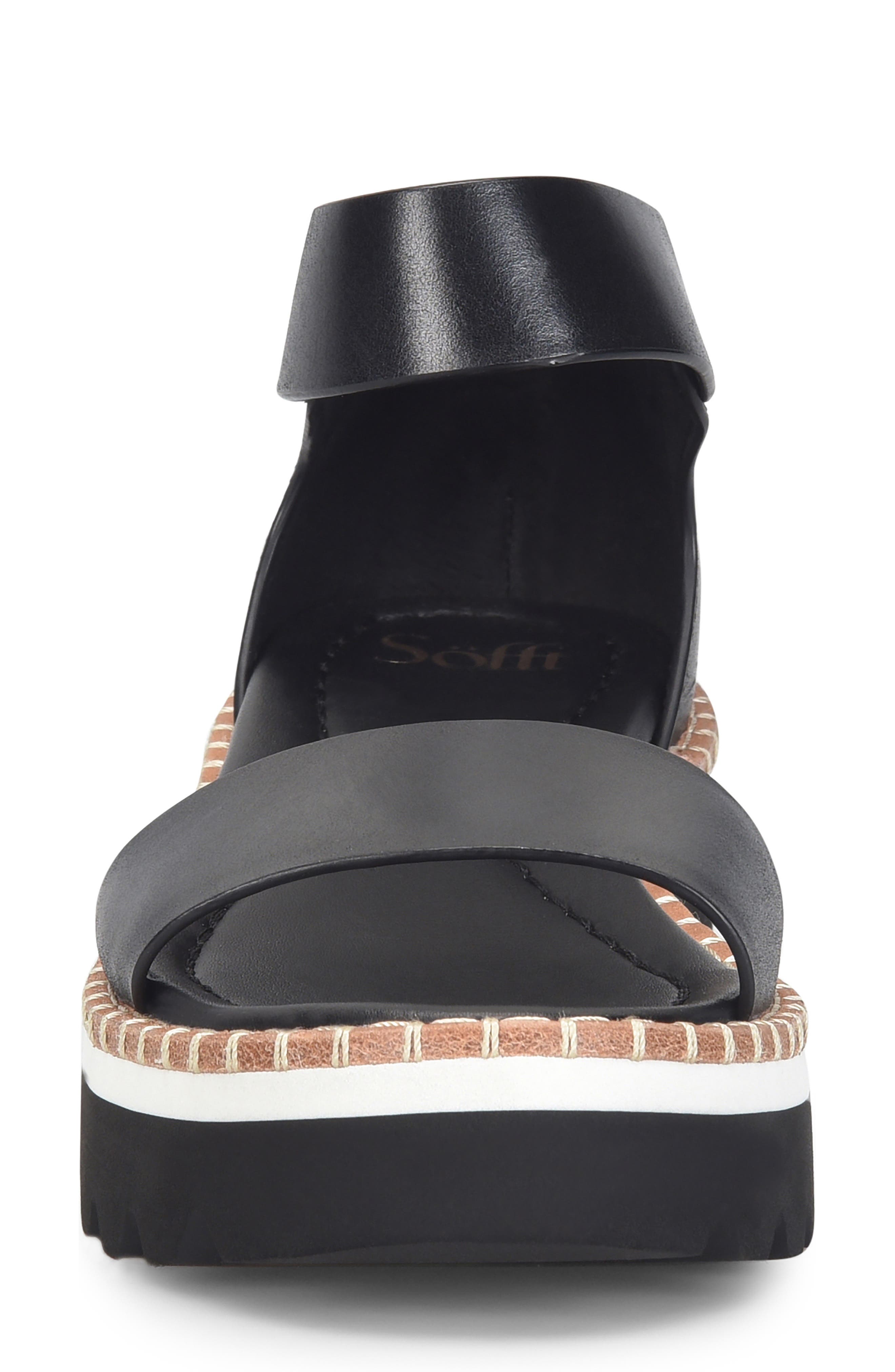 Söfft Ripley Ankle Strap Platform Wedge Sandal, Alternate, color, 