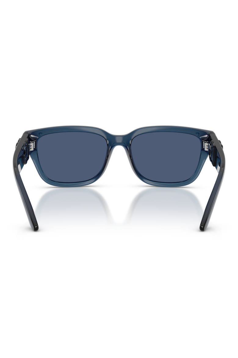 Kids' 50mm Rectangular Sunglasses, Alternate, color, TRANSPARENT BLUE / DARK BLUE