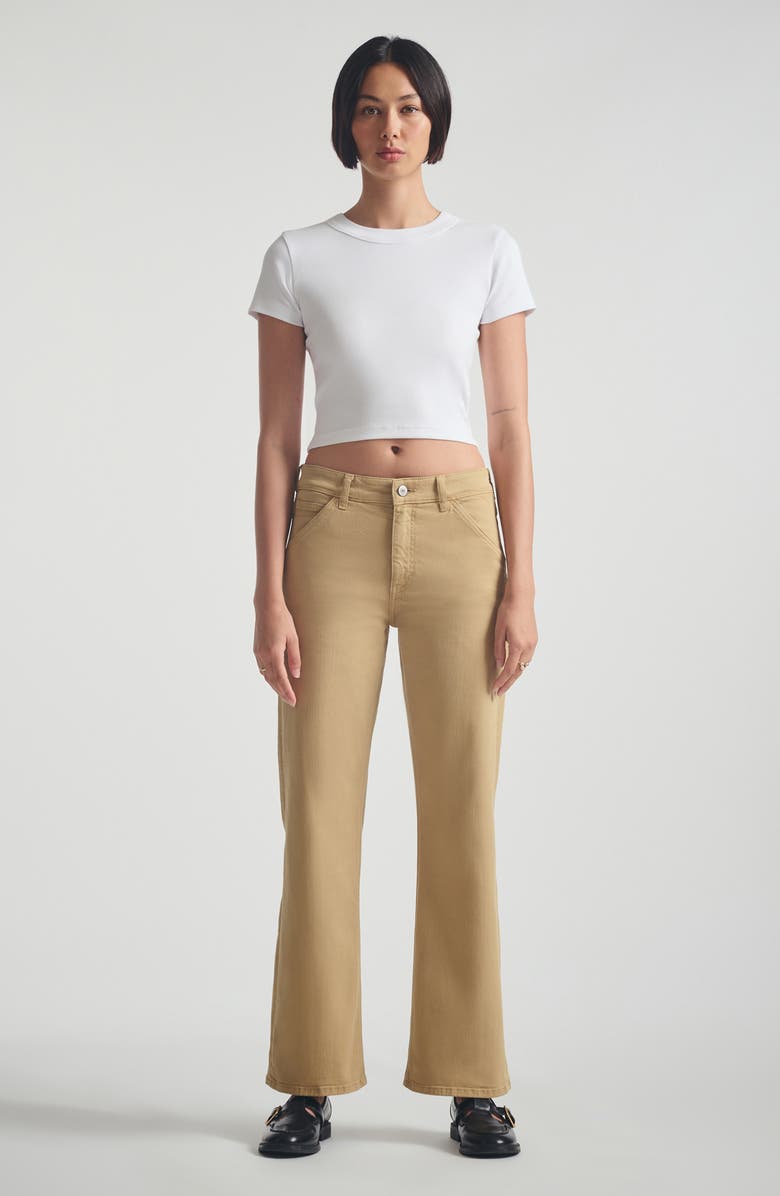 Brooklyn Industries Crop Rib T-Shirt, Alternate, color, White