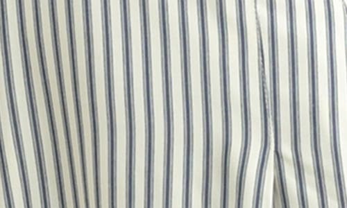 Mila Mae Stripe Collared Short Sleeve A-line Midi Dress