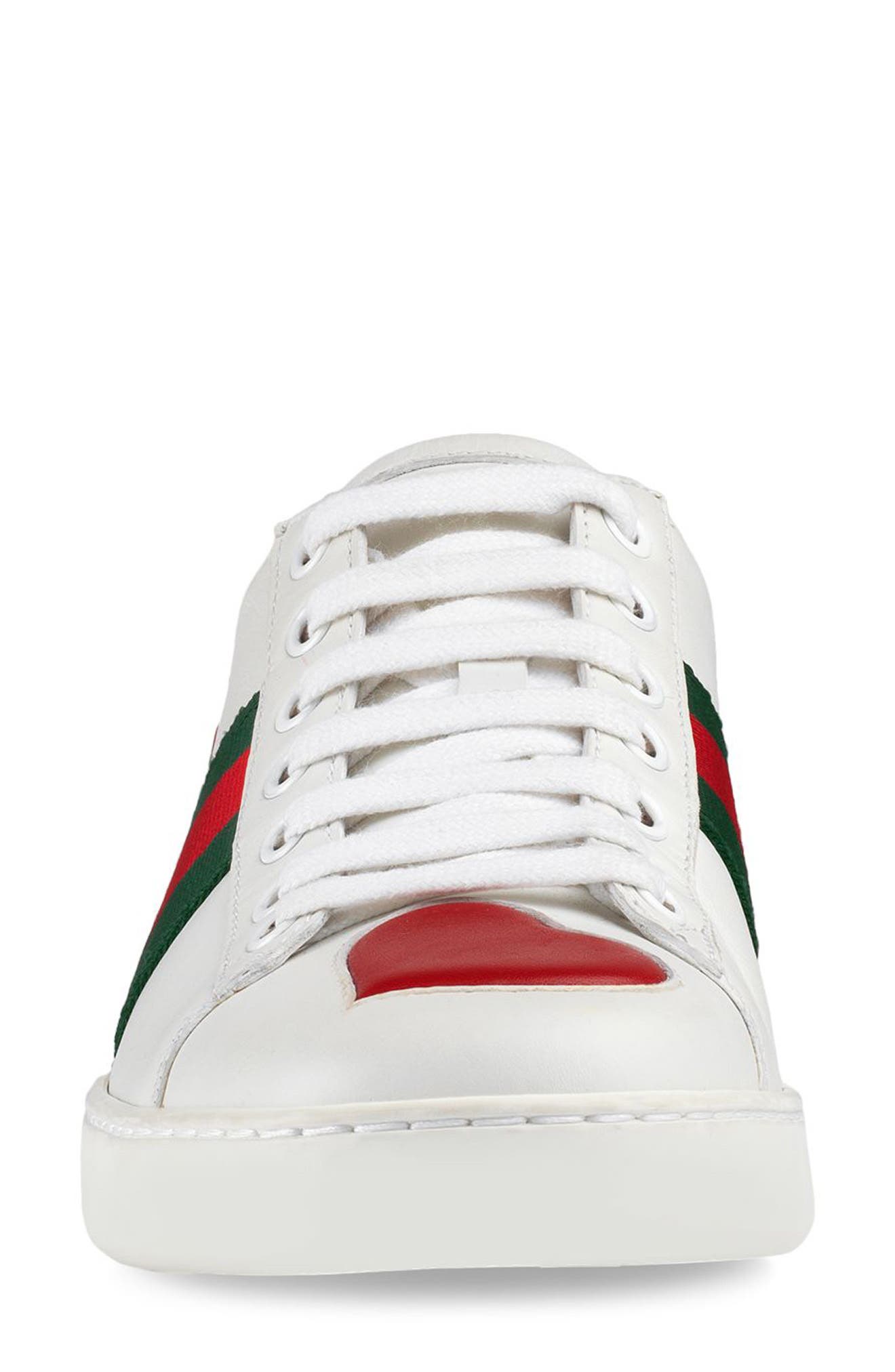 Gucci New Ace Heart Sneaker, Alternate, color, 