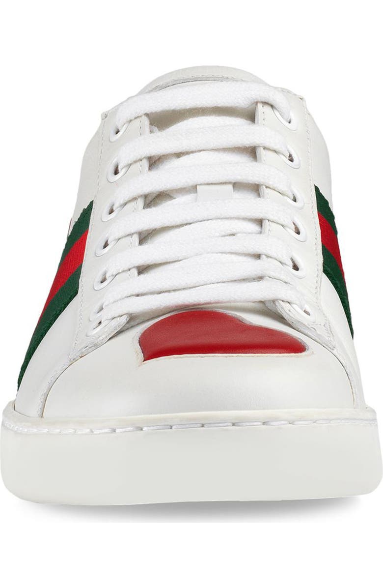 Gucci New Ace Heart Sneaker, Alternate, color,