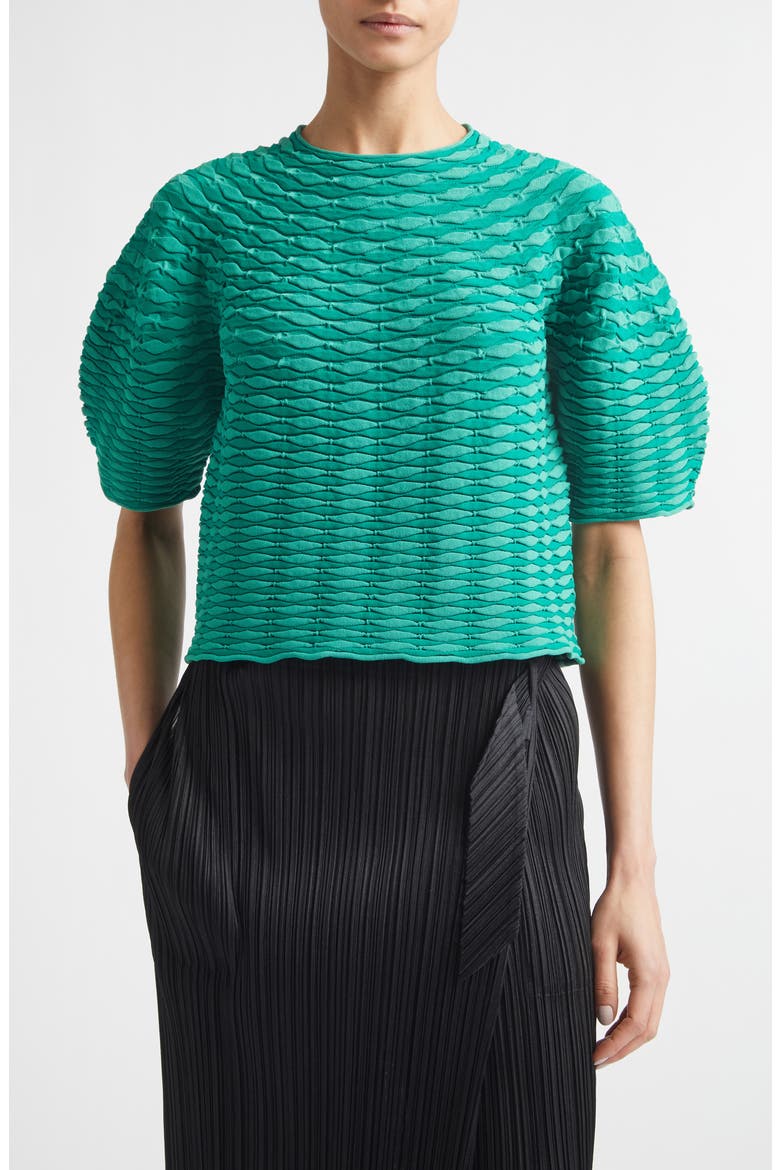 Colorful Mushroom Knit Top, Main, color, GRASS GREEN