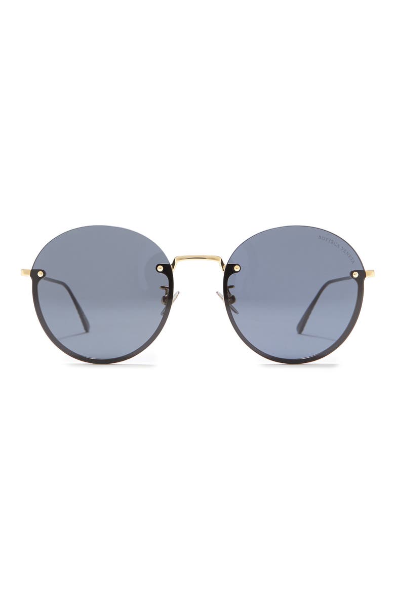 57mm Round Sunglasses, Main, color, GOLD GOLD BLUE/BLU