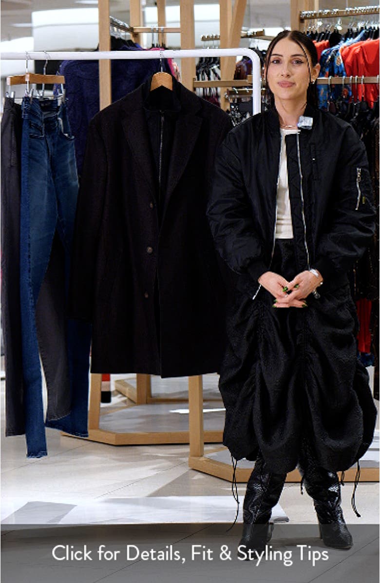 Delroy Wool Topcoat with Removable Bib, sales video thumbnail