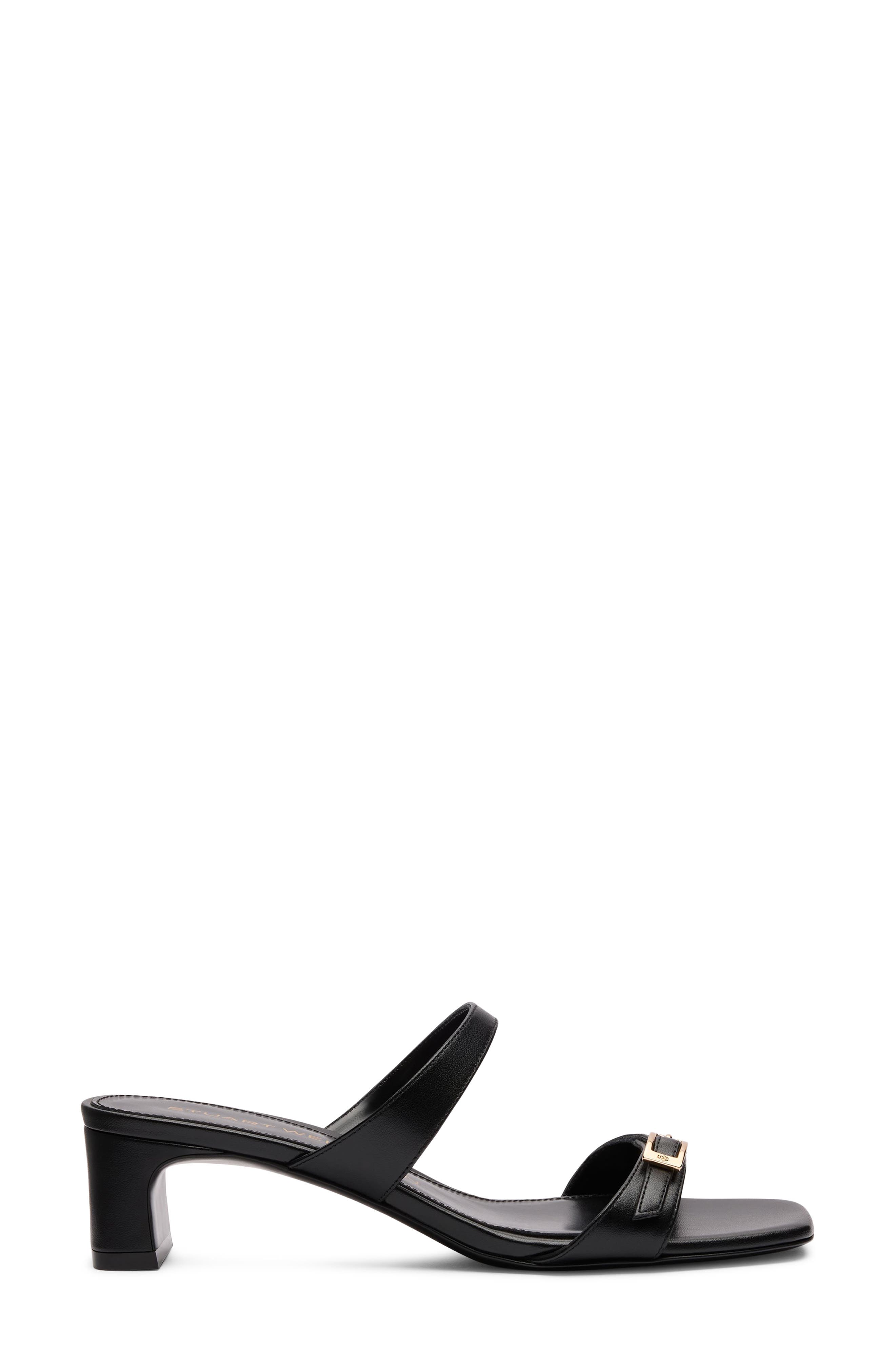 Stuart Weitzman Baby Babette Slide Sandal, Alternate, color, Black
