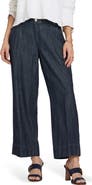 NYDJ Teresa Pleated High Waist Wide Leg Ankle Jeans