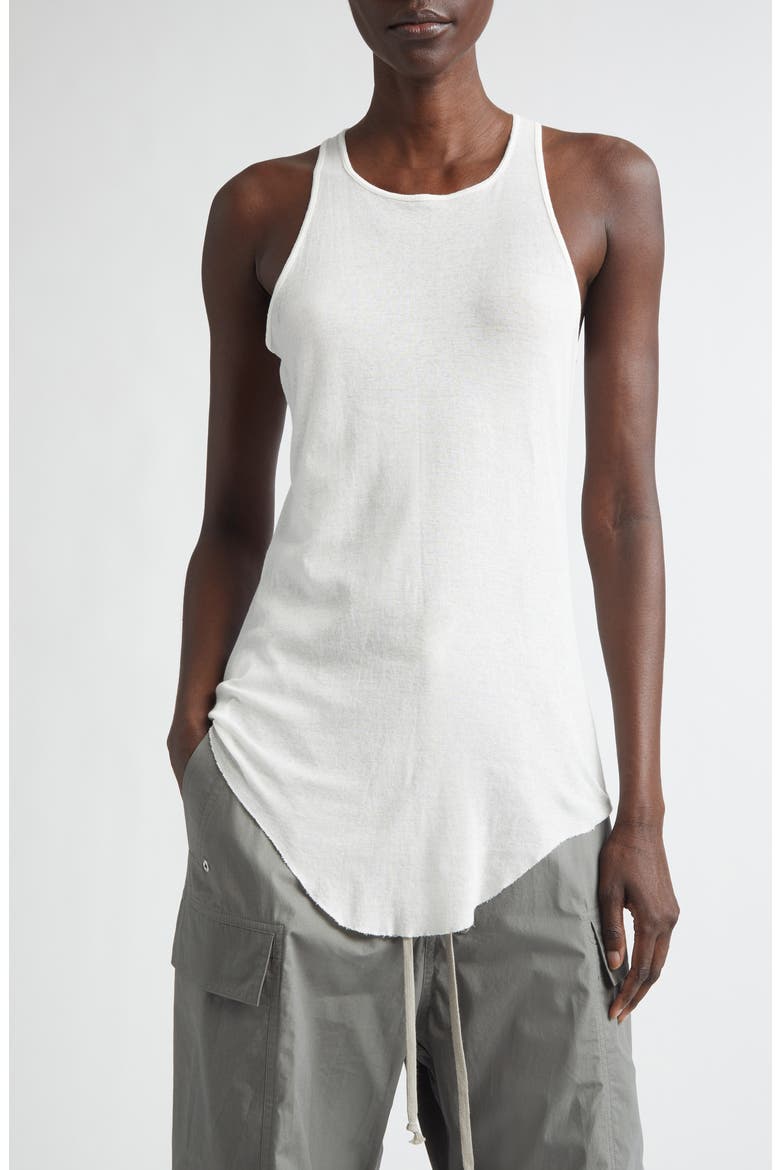 Basic Rib Cotton Tank, Main, color, MILK