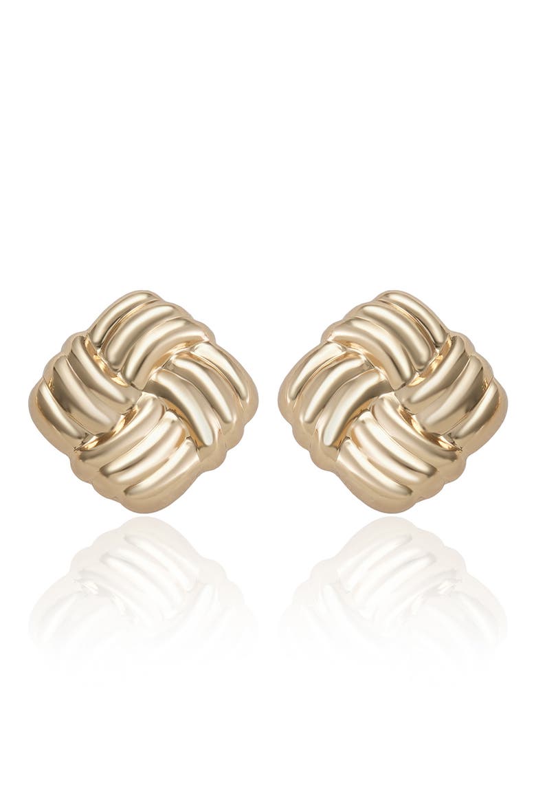 Love Knot Stud Earrings, Alternate, color, GOLD