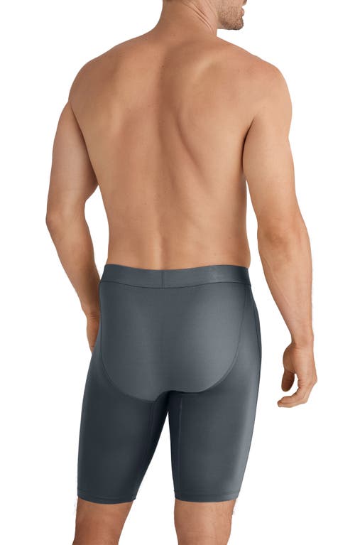 Tommy John 360 Sport 8-inch Essentials Boxer Briefs In Black/turbulence/monument